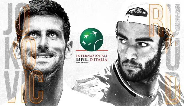 Novak Djokovic vs. Casper Ruud por la semifinal del Master 1.000 de Roma. Gráfica: Fabrizio Oviedo/La República