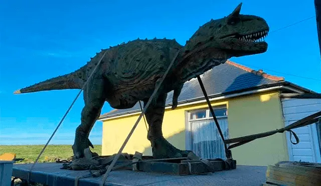 El dinosaurio tiene una medida aproximada de seis metros de largo. (Foto: El Horizonte)