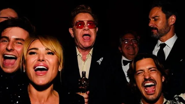 Elton John en la premiación del Oscar  Foto: Instagram
