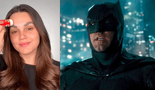 Desliza las imágenes para ver la increíble transformación que tuvo esta mujer para verse como el Batman de Ben Affleck. Fotocapturas: Leticia Gomes/TikTok