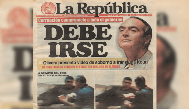 Así informo La República el destape del primer 'vladivideo' hace 19 años. (Imagen de archivo)