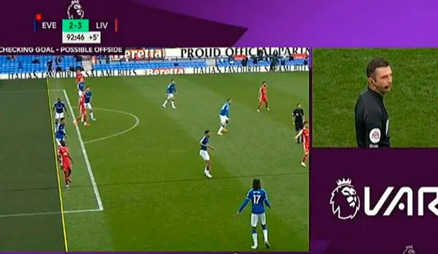 Everton y Liverpool igualaron 2-2 por la fecha 5 de la Premier League 2020-21. Foto: Captura ESPN 2.