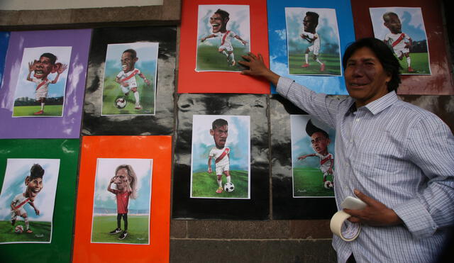 Caricaturista rinde homenaje a la selección peruana en el Cusco
