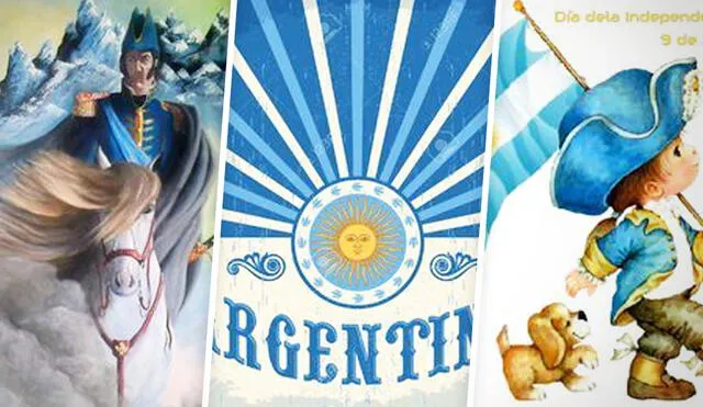 Día de la Independencia de Argentina: mejores imágenes para compartir este 9 de julio. Foto: composición LR / pinterest -  web silvita blanco.