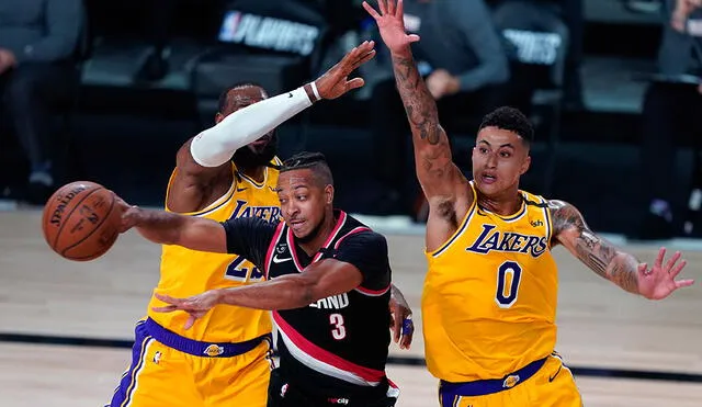 Lakers perdió su primer partido de los playoffs y sumó su segunda derrota consecutiva tras caer la semana pasada ante Kings. Foto: AFP.
