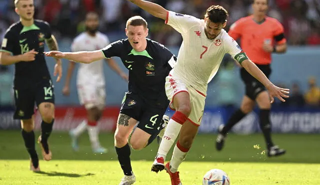 Australia vs. Túnez: ambas escuadras se enfrentan por el grupo D del Qatar 2022. Foto: AFP