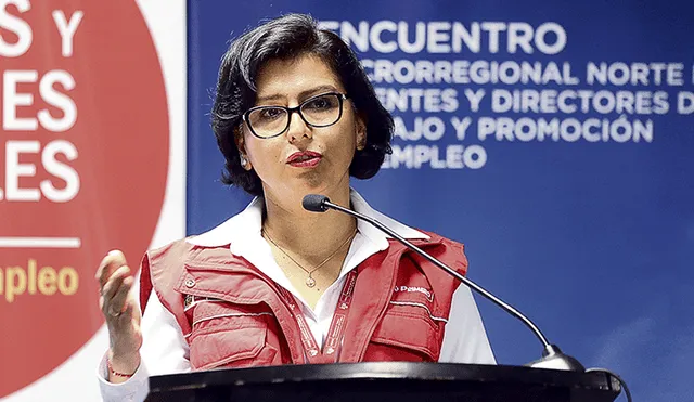 Ente rector. Sylvia Cáceres, titular del Ministerio de Trabajo.