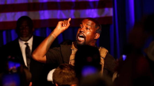 Kanye West ofrece su primer discurso como candidato a las presdenciales en EE. UU. Foto: T13