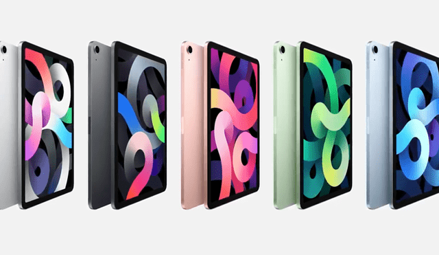 Todos los colores disponibles del iPad Air. | Foto: Apple