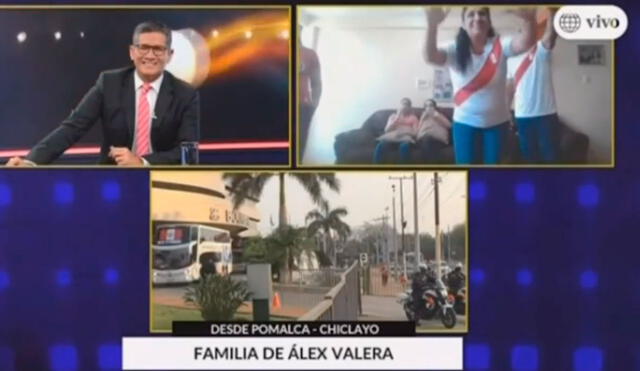 Familia de Álex Valera expresó su aliento previo al partido contra Paraguay por Eliminatorias. Foto: Captura América TV.