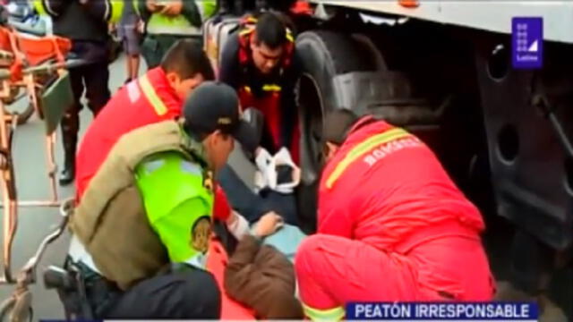 Cercado de Lima: hombre fue atropellado por no usar puente peatonal en avenida Venezuela [VIDEO] 