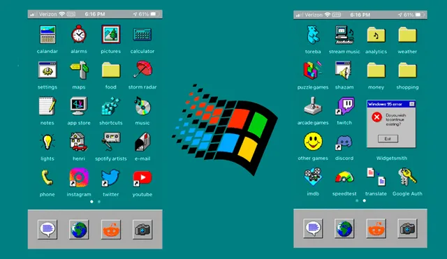 Los widgets de iOS 14 son la cereza que le faltaba al pastel para que los iPhone tengan todo el estilo de Windows 95. Imagen: Genbeta.