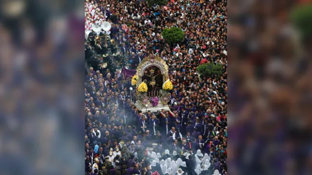 Imagen del Cristo Moreno estuvo a punto de sufrir accidente durante procesión. Créditos: La República.
