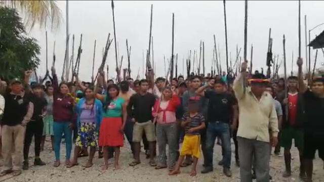 Indígenas de la comunidad kukama solicitan que se atiendan sus necesidades. (Foto: Captura de video)