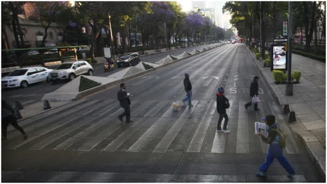 Paseo de la Reforma durante la mañana de este 9 de marzo. (Foto: AP)