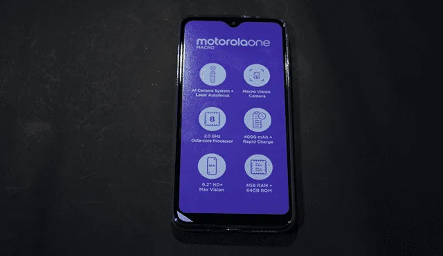 Principales características del Motorola One Macro. | Foto: Carol Larrain.