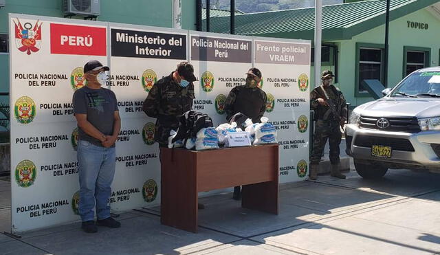 El Frente Policial Vraem asestó otro golpe al narcotráfico tras capturar a dos mafiosos. Foto: Difusión