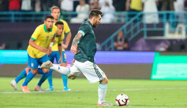 Lionel Messi marcó el primero del encuentro. (Créditos: selección argentina)
