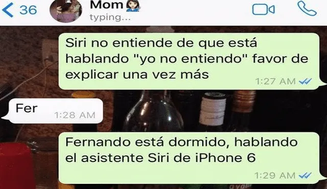 WhatsApp: Creía que era Siri, y le confiesa secreto a su hijo [FOTOS]