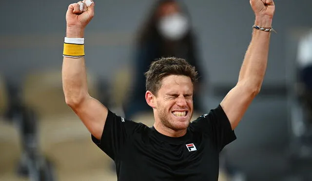 Diego Schwartzman venció al tenista austriaco Dominic Thiem y alcanzó las semifinales de Roland Garros. Foto: AFP.