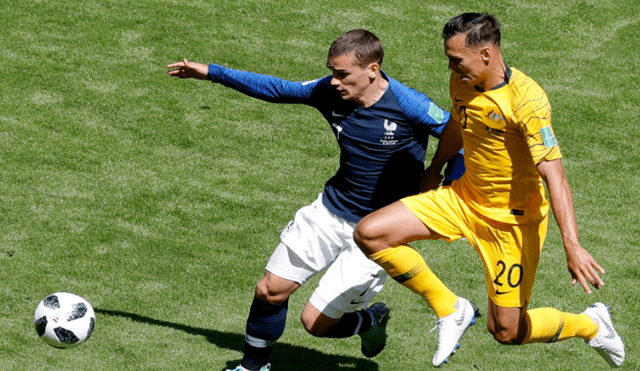 Francia ganó 2 a 1 a Australia en su debut en Rusia 2018