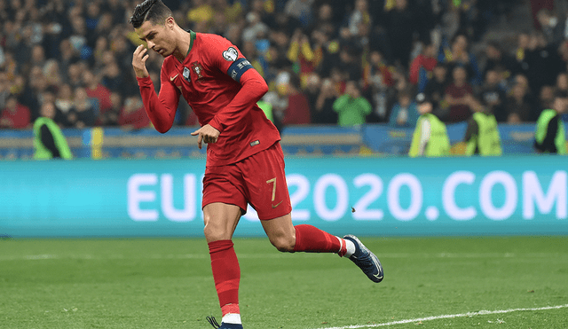 La estrella portuguesa logró alcanzar gigantesca cifra de goles en partido de su selección frente a Ucrania por el clasificatorio rumbo a la Eurocopa 2020.