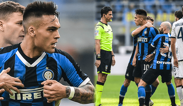 Lautaro Martínez anotó, pero se fue expulsado en empate del Inter. (Créditos: AFP)