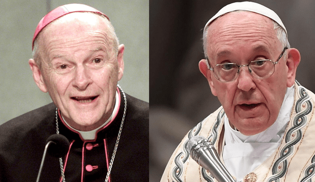 Papa Francisco dispone reclusión del cardenal de Washington tras acusaciones de abusos sexuales