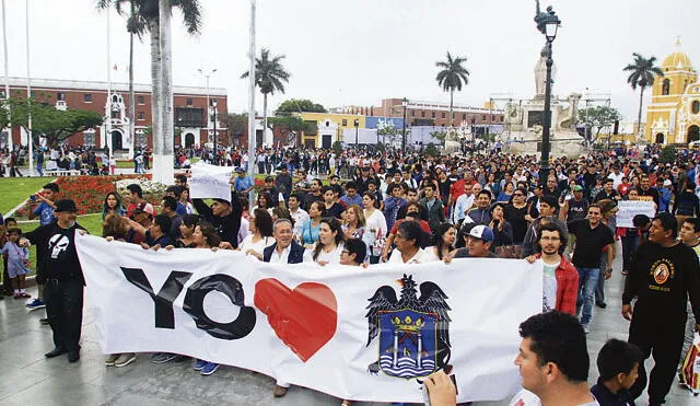 Trujillo: En marcha rechazan cuestionada remodelación de plaza de armas