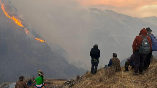 incendio forestal en Ayacucho
