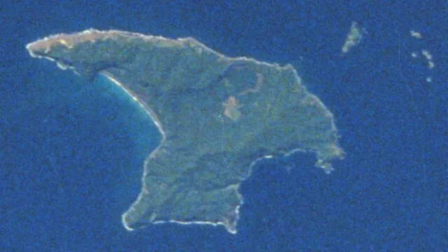 Vista aérea de las islas Kermadec, perteneciente a Nueva Zelanda. Foto: Wikicommons.