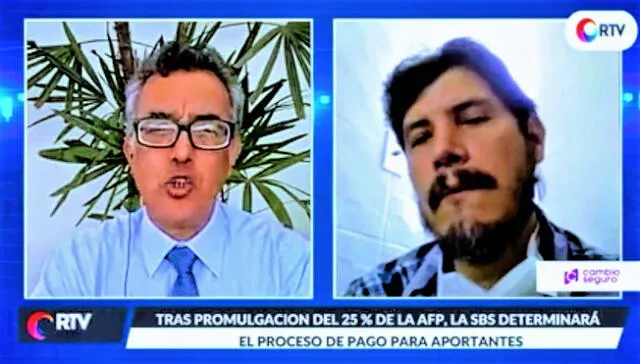Armando Mendoza es entrevistado en RTV Economía por Rumi Cevallos. Foto: Captura.