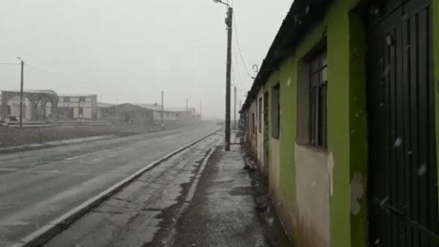 Senamhi alertó inicio de granizada en centro poblado de Imata en Arequipa [VIDEO]