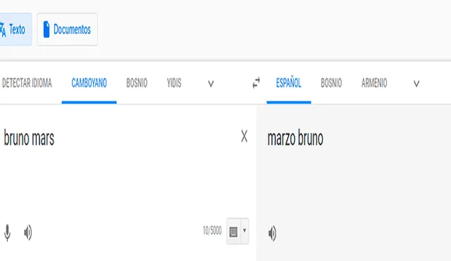 Google Traductor: Bruno Mars es víctima de aplicación al ser 'troleado' con inesperado resultado [FOTOS]