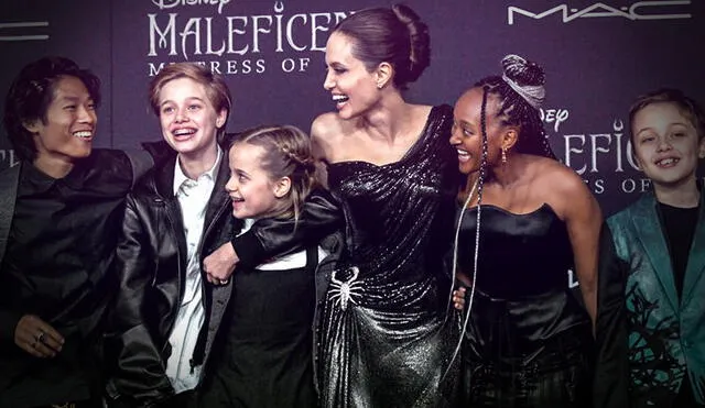 La estrella de cine Angelina Jolie reunió a sus seis hijos para pasar juntos el periodo de cuarentena. (Foto: Difusión)