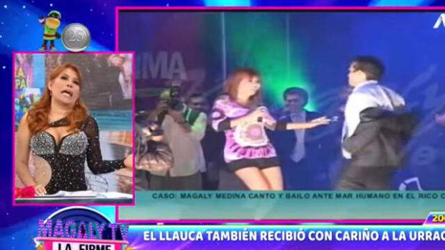 Magaly Medina bailó con Christian Domínguez tras obtener su libertad. Foto: captura de ATV