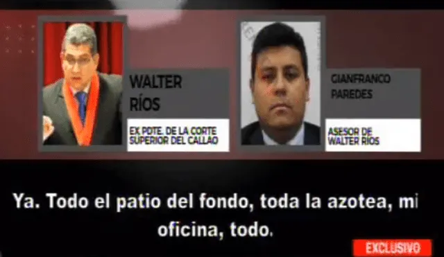 Walter Ríos usaba a personal de la Corte del Callao para que limpien su casa 