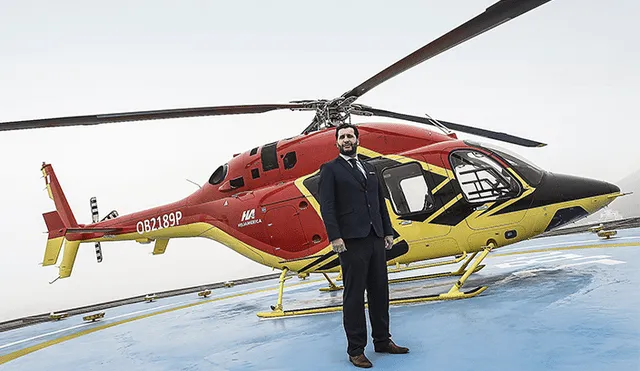 Modelo bell 429. El servicio de turismo aéreo que ofrece Heliamérica será lanzado en Cusco.