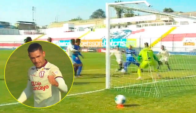 Jonathan Dos Santos marcó el primer gol del partido entre Universitario y Binacional. Foto: Captura de Gol Perú