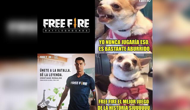 Desliza para ver los mejores memes de Cristiano Ronaldo en Free Fire. Foto: captura de Facebook