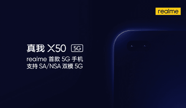 El Realme X50 será el primer teléfono de la compañía en admitir tecnología 5G.