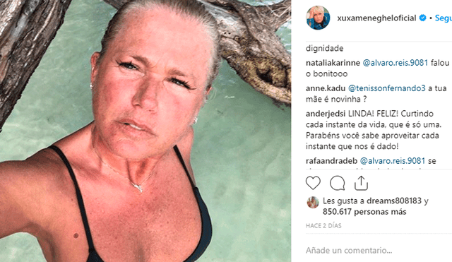Xuxa luce irreconocible tras posar al "natural' en Instagram