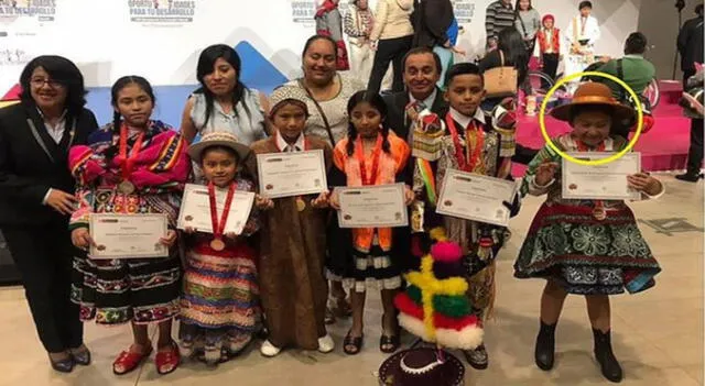 Estudiantes de todo el país fueron premiados entre ellos la pequeña Leyny de Apurímac.