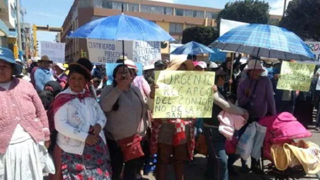 Comerciantes de Juliaca piden no ser desalojados de las calles