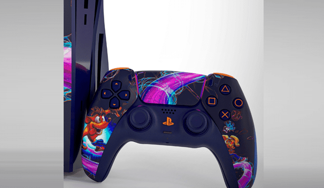Así luce el mando DualSense de PS5 inspirado en Crash Bandicoot 4 It's About Time. Foto: XboxPope.
