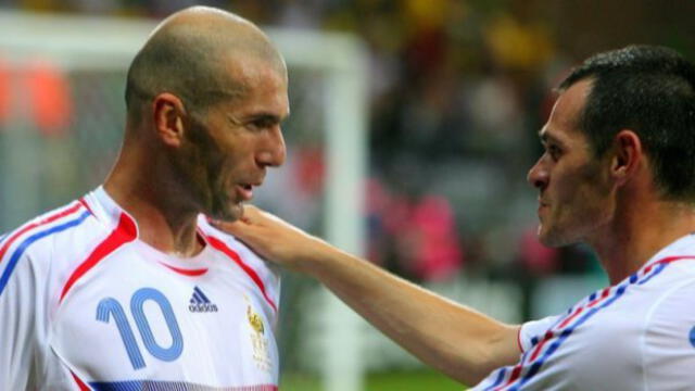 Willy Sagnol y Zidane.