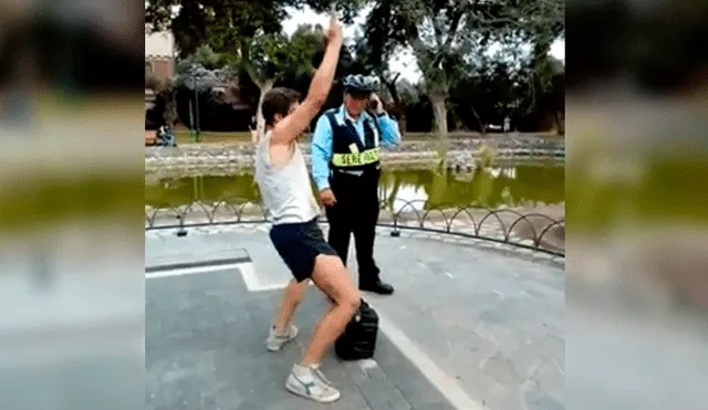 Facebook viral: Agente de serenazgo le pidió que se retire y él respondió bailando axé