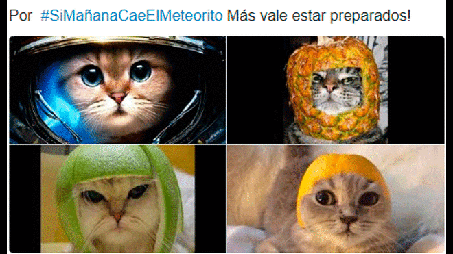 Memes por el paso cercano del meteorito F30. Foto:Twitter