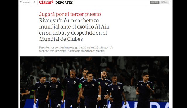 Dolidos: así informaron en Argentina la eliminación de River del Mundial de Clubes [FOTOS]