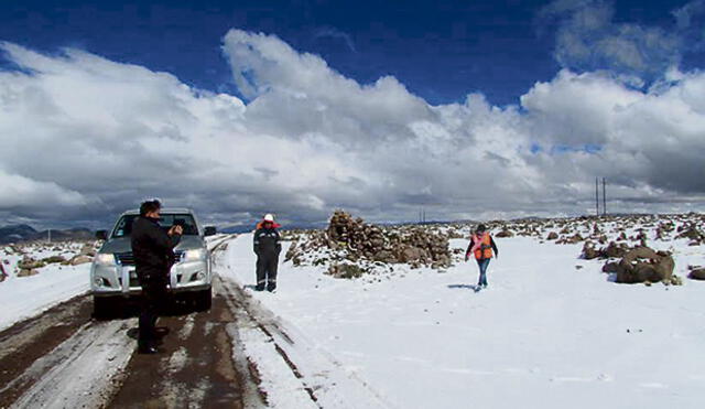 Temporada de nevadas en la sierra sur continuará hasta el 02 de abril